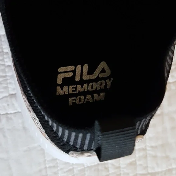 Fila Women's Black and White Leopard Sneakers - Picture 5 of 6